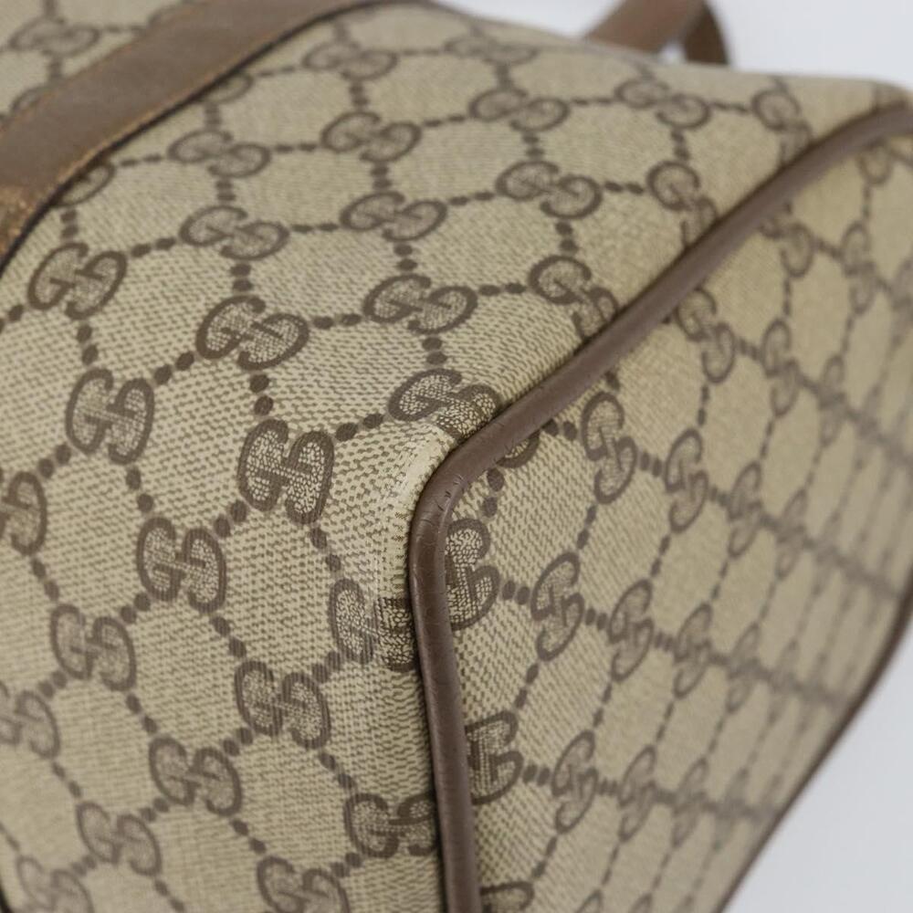 GUCCI GG Supreme Web Sherry Line Bag PVC Beige Gold 116 02 007 Auth 156427 - Picture 9 of 16